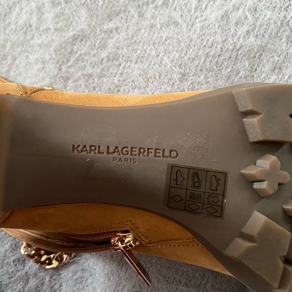 KARL LAGERFELD PARIS • Victoria Ankle Boots • Tan Nubuck - Picture 13 of 15